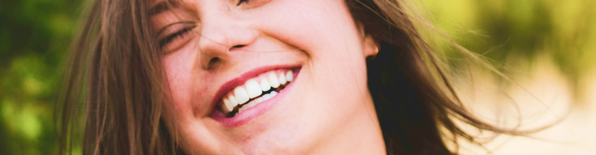 Smiling woman.